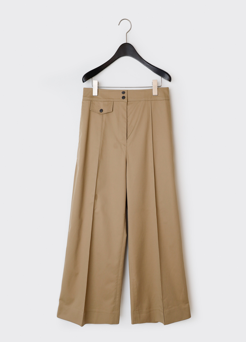 混棉口袋蓋設計直筒褲